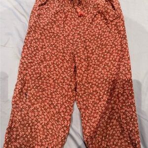 H&M Pink Floral Patterned Pants 4T